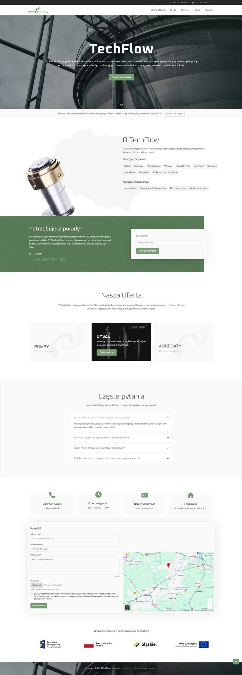 Strona internetowa TechFlow